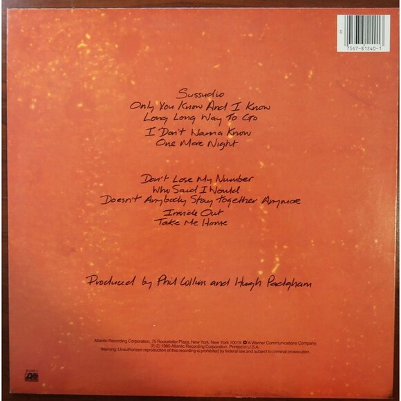 COPY - No Jacket Required Phil Collins LP Vinyl Record 80's Album Vintage - Picture 2 of 7